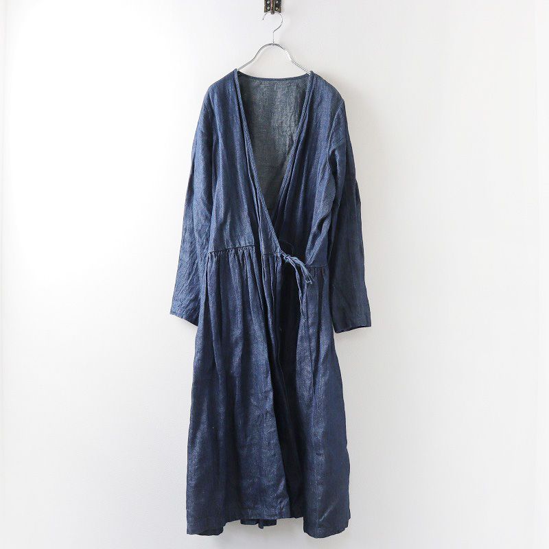 ネストローブ nest Robe インディゴ染め リネンカシュクール 