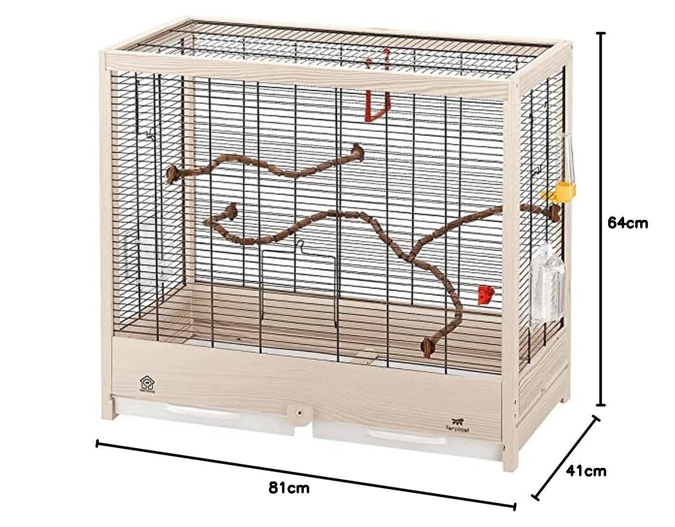 数量 ジュリエッタ 6 鳥かご ブラック ファープラスト 小型鳥用