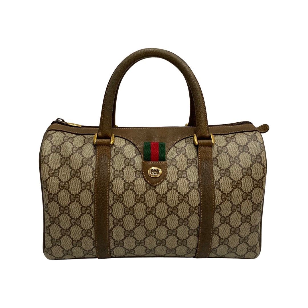 極 美品 GUCCI オールドグッチ ヴィンテージ GG ロゴ 金具 シェリー