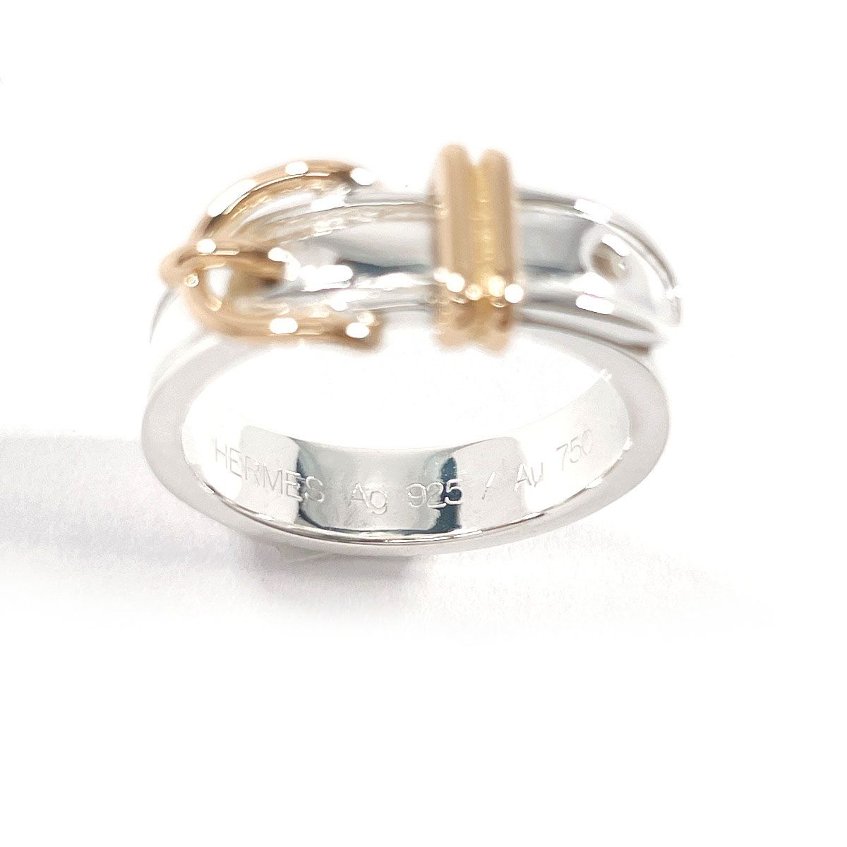 テ*ラ様 エルメス指輪リングサンチュール 925 750 シルバー ゴール