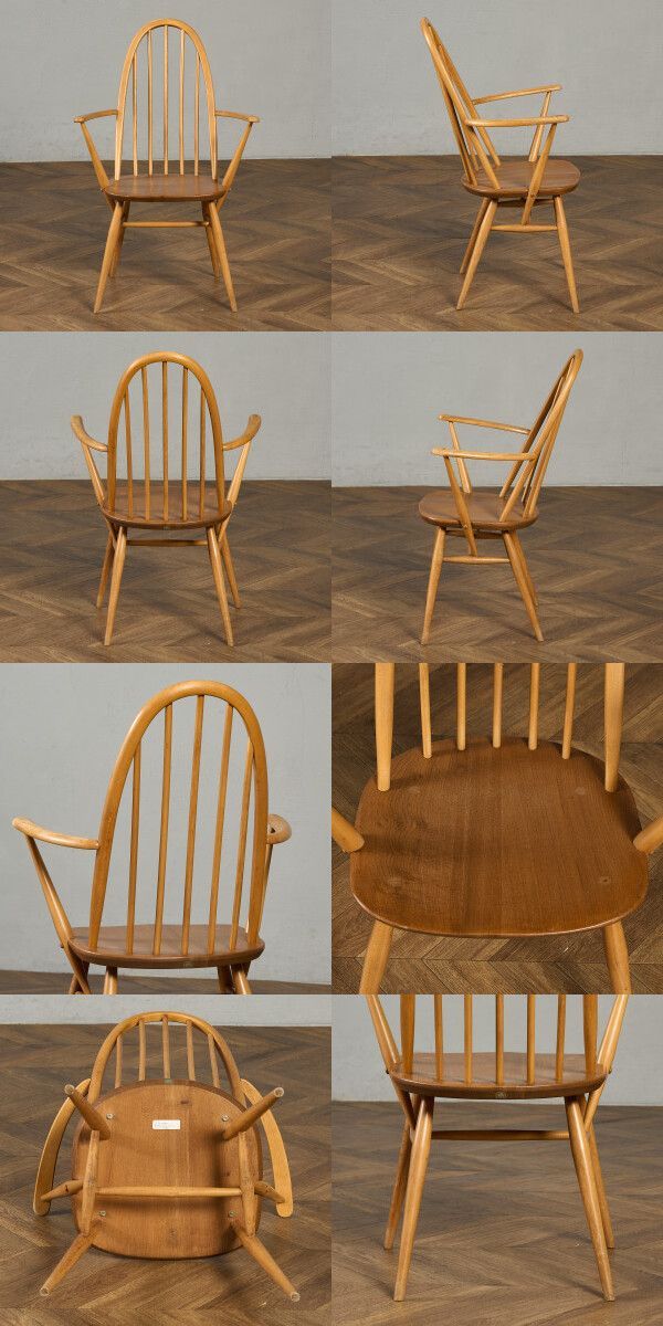 アーコール ERCOL ヴィンテージ クエーカー アームチェア ブルー