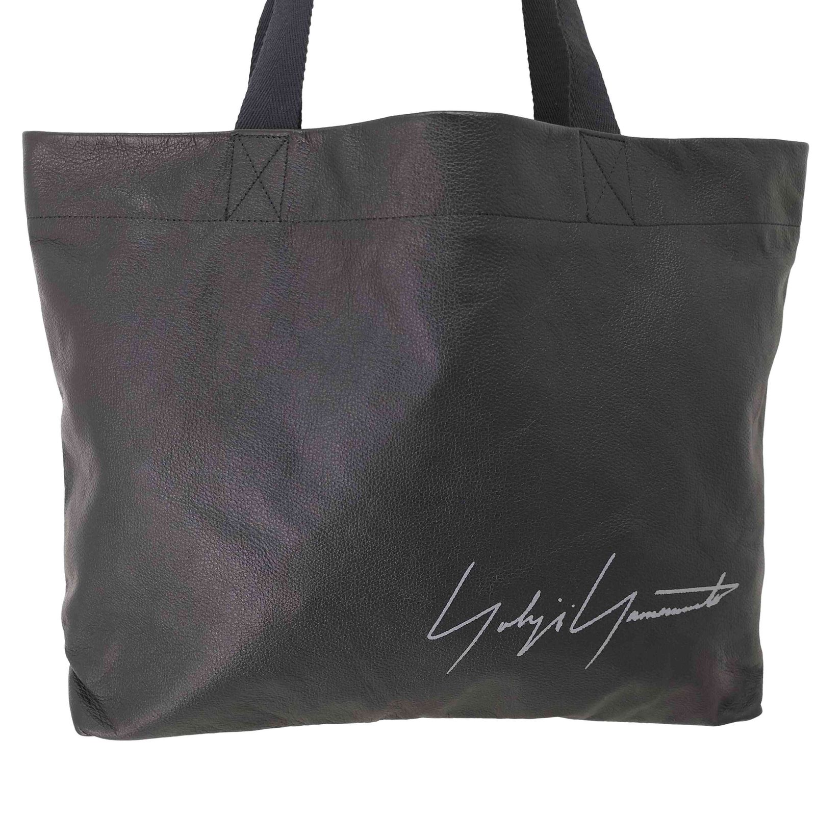ヨウジヤマモト Yohji Yamamoto シグネチャーロゴカウレザーミニトートバッグ メンズ ONE SIZE