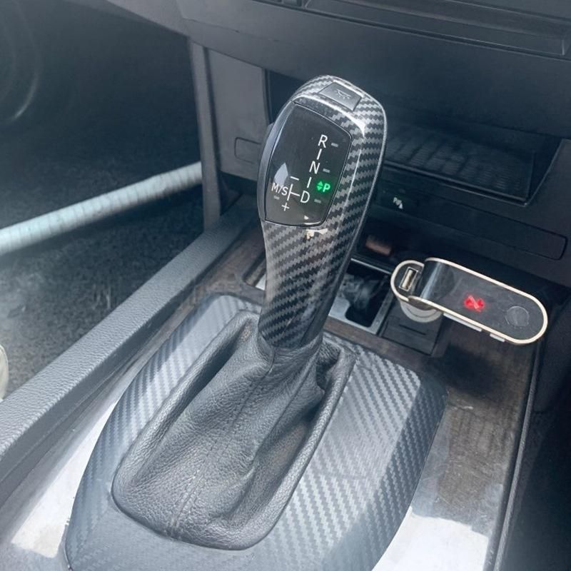 BMW 6シリーズ E63 2004-2006 対応 LED電子シフトノブ ギアシフトレバー シルバー ブラック カーボン調 FFCRYSTALESIA_COM