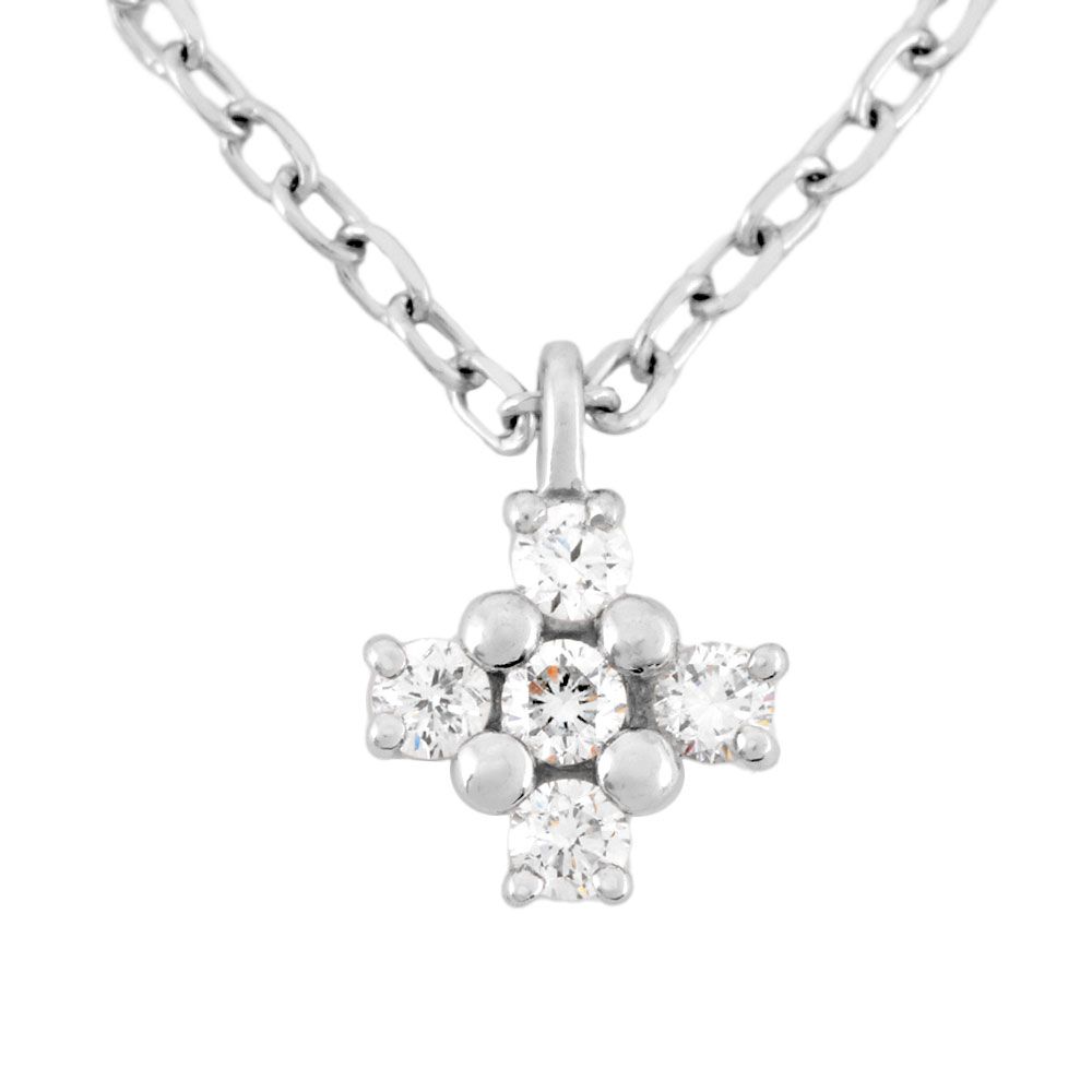 ミキモト MIKIMOTO クロス ネックレス ダイヤモンド 0.11ct K18WG 2.4g レディース【中古】 - メルカリ