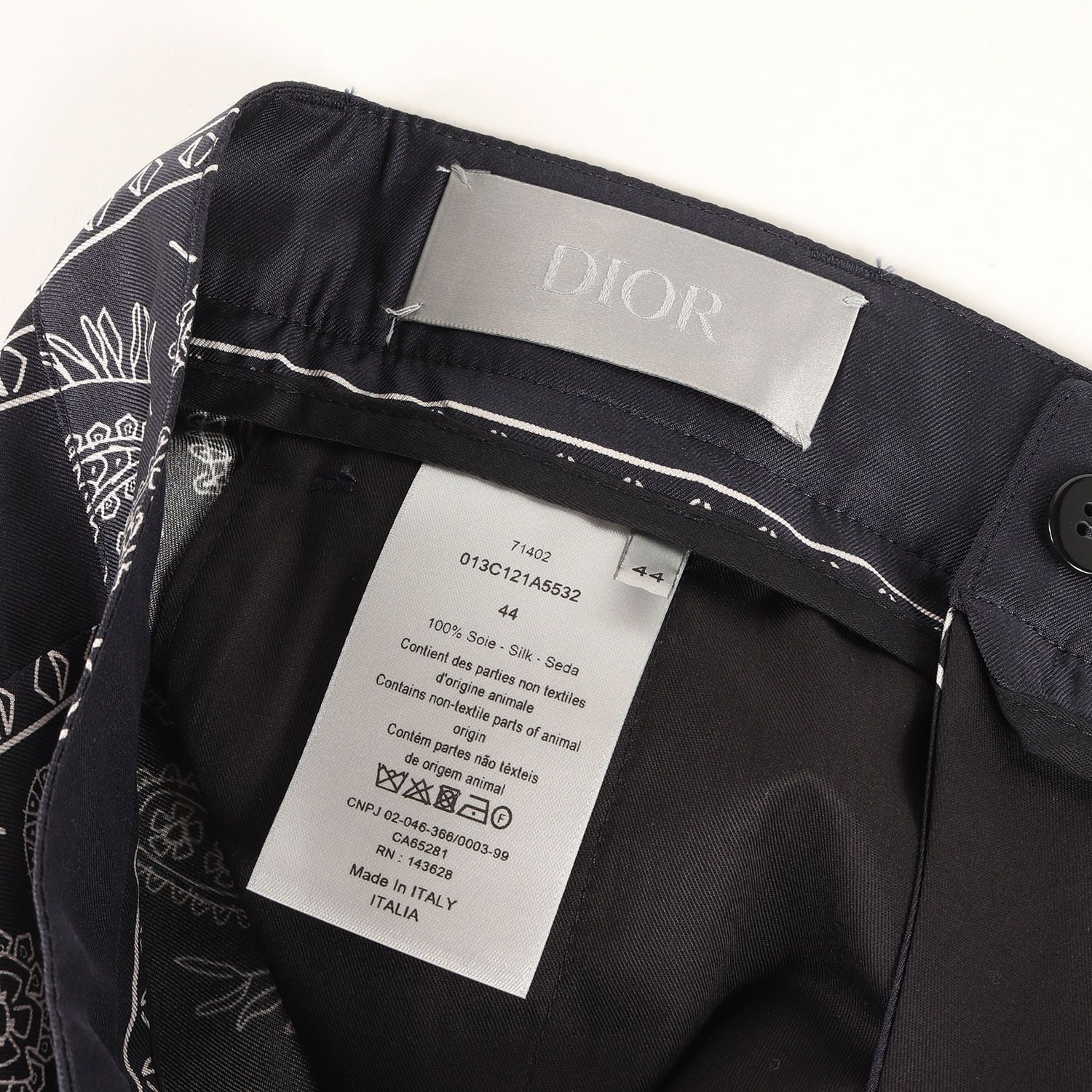 美品】Dior HOMME ディオールオム パンツ サイズ:44 / ペイズリー柄