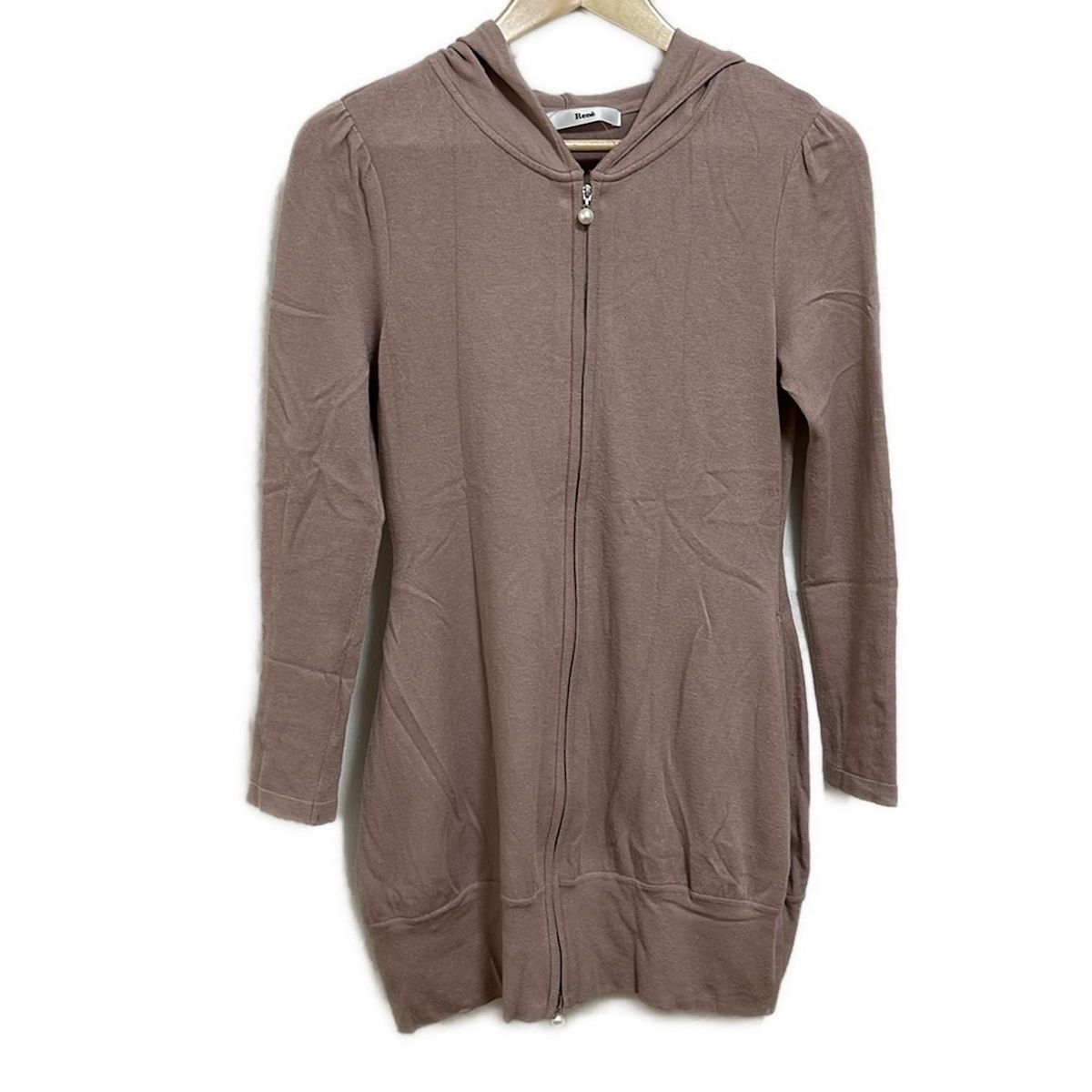 Rene ルネ コート レディース - ピンクベージュ 長袖 ジップアップ 春 秋