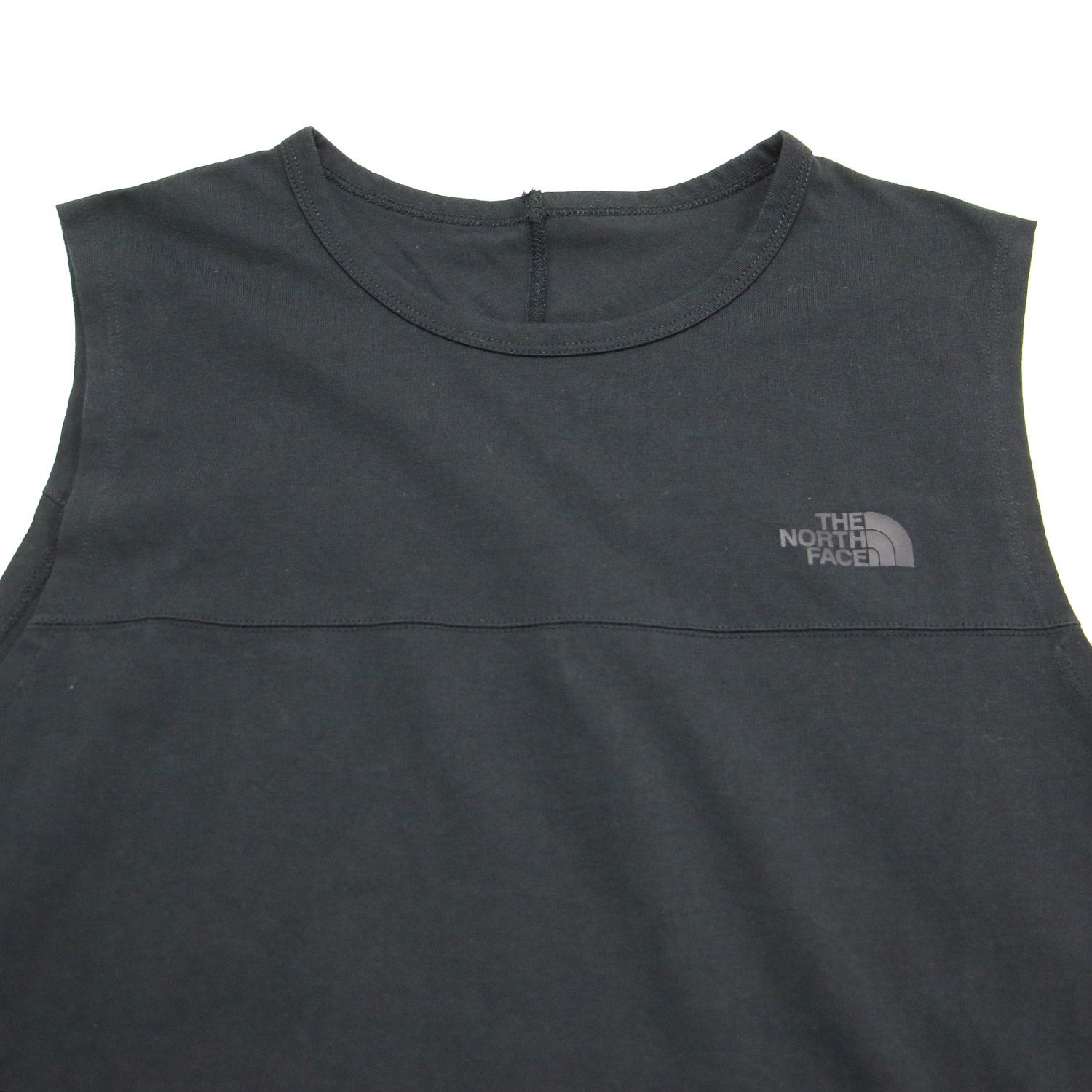 THE NORTH FACE ノースフェイス カットソー ブラック 黒 サイズ:M | 24秋冬 スリーブレス ワンダー クルー | S/L Wander Crew | タンクトップ ノースリーブ クルーネック コットン | トップス【レディース】【中古】 THE NORTH FACE - THE NORTH FACE ノースフェイス カットソー ブラック