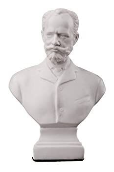 Russian Composer Pyotr Tchaikovsky Marble Bust Statue Sculpture 13cm white