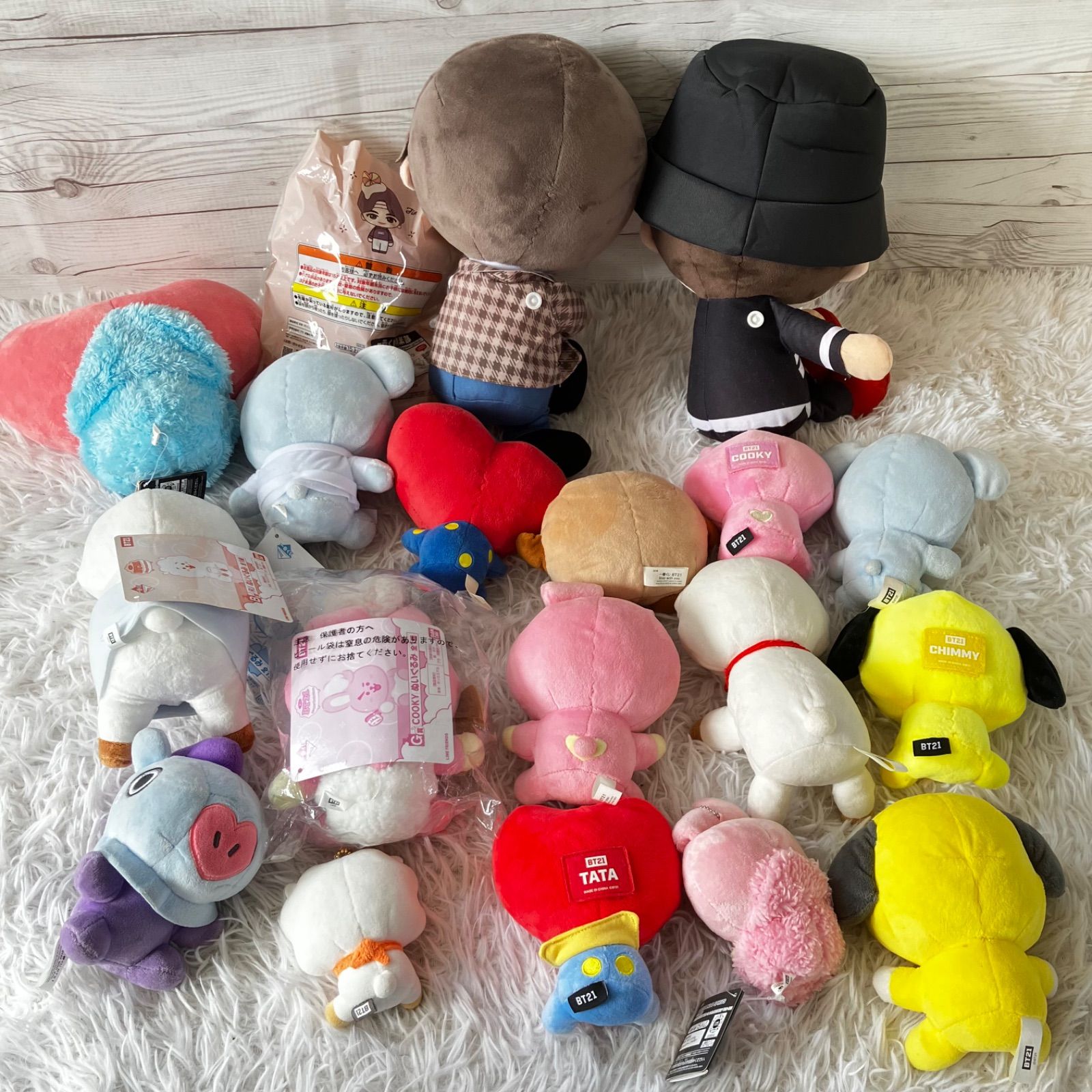 BTS BT21 ぬいぐるみ グッズ まとめ売り ※ばら売り不可 BTS BT21 ぬいぐるみ マスコット まとめ売り 19点セット 新品未
