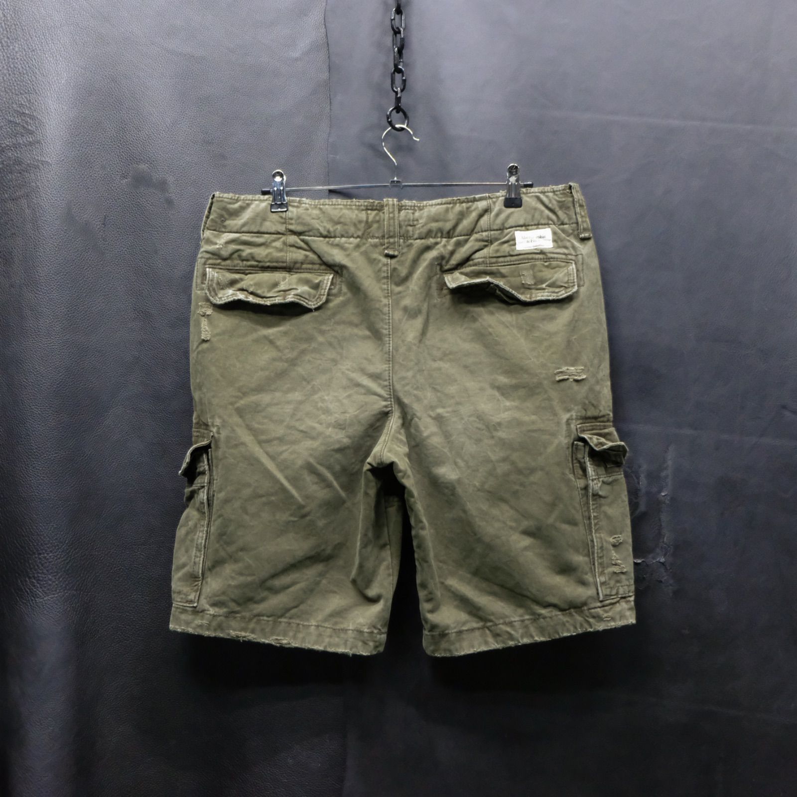 Abercrombie&Fitch ダメージ加工 カーゴショーツ W36/約94cm ハーフ