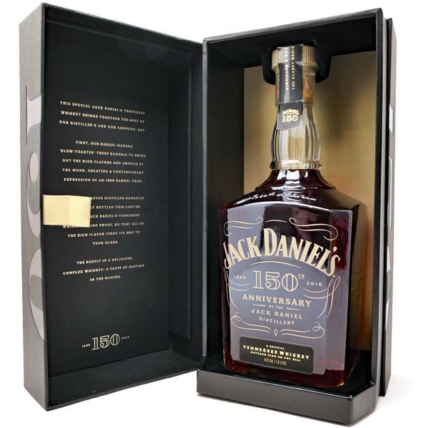 【お酒】ジャックダニエル 150周年 記念ボトル 50% 1000ml 未開栓 箱 JACK DANIELE'S テネシー ウイスキー  ◆送料込◆質屋-8792