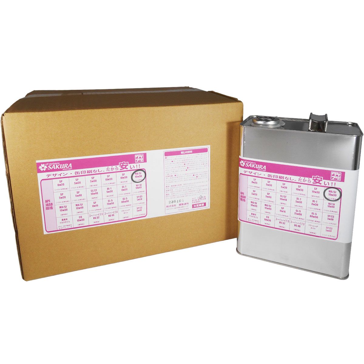 サクラMA/SJ10W-30/100％/4L×6