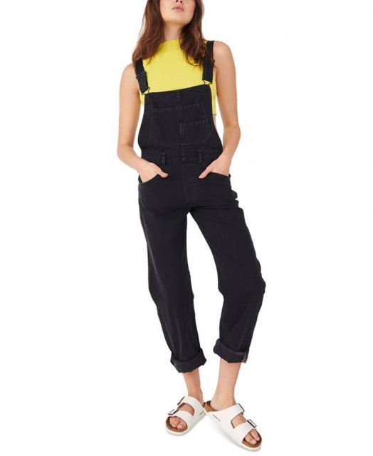 【送料無料】 フリーピープル レディース デニムパンツ ジーンズ ボトムス Ziggy Cotton Denim Overalls Parchment