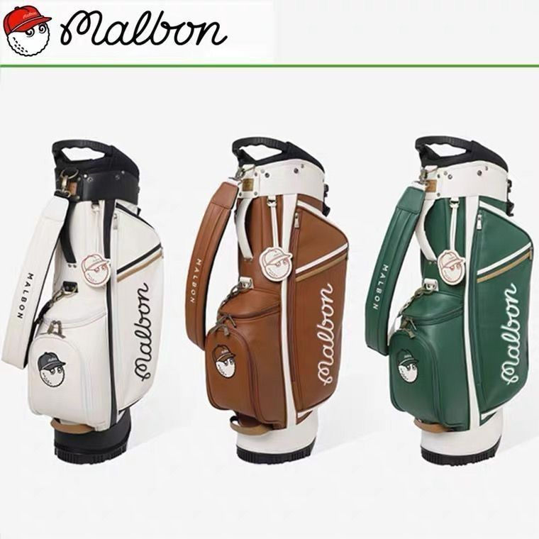 超人気☆Malbon Golf マルボン ゴルフ キャディバッグ ホビー グッズ　初心者 軽量 PUレーザー010