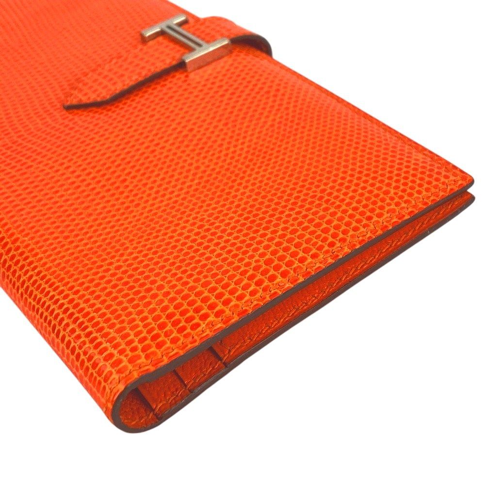 □新同□ エルメス ベアン クラシック 長財布 札入れ リザード