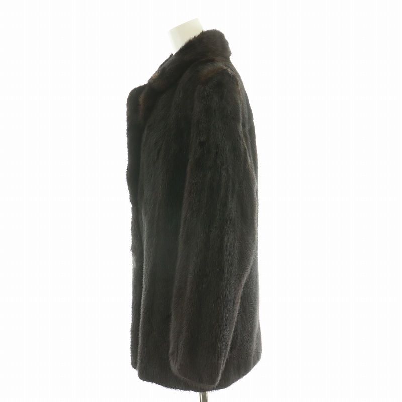 ミンクハーフコート ブラウン 楽天市場】【10%オフクーポン】ブラックグラマミンク ハーフ