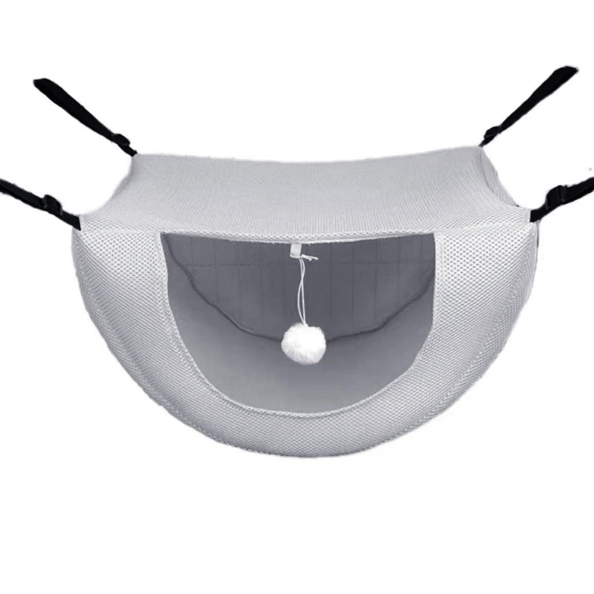 猫 ハンモック ペットベッド ケージ用 吊り下げベッド ヒモ調整 ねこハンモック 通気性 子猫成猫適用 22*20 cm