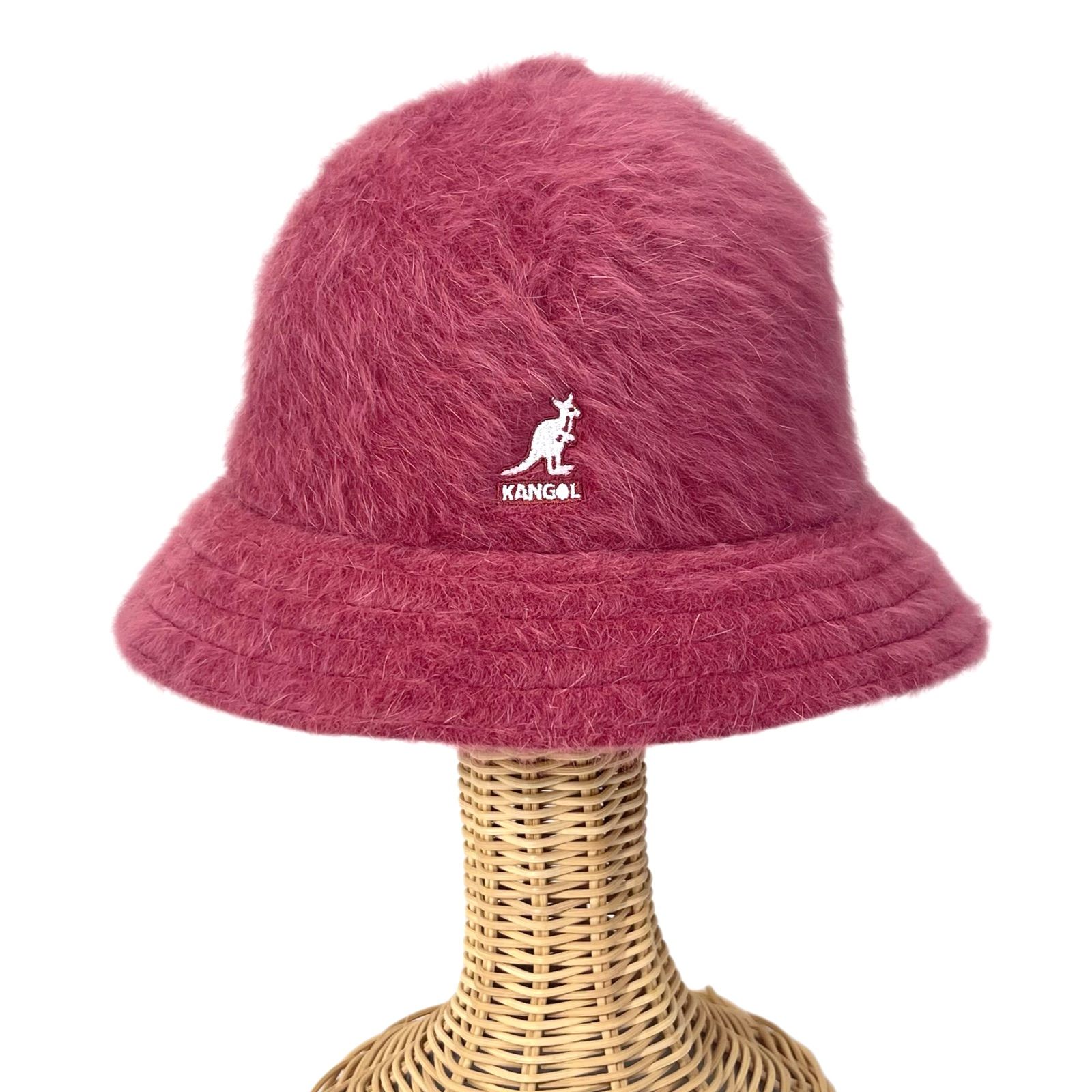 確実正規品 KANGOL Furgora Bucket Lサイズ ワインレッド系 アンゴラ