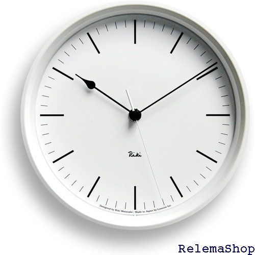 レムノス 掛け時計 電波時計 アナログ リキスチールクロック RIKI STEEL CLOCK ホワイト WR08-24 WH Lemnos 1991
