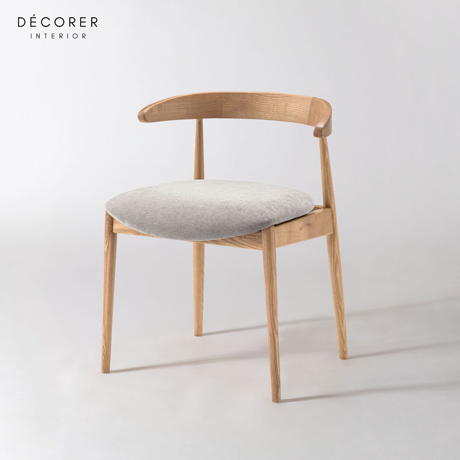 アッシュダイニングチェア 全６色 北欧 スタイル 木製 無垢 おしゃれ 人気 ジャパンディ ナチュラル モダン ファブリック ベージュ ライトグレー 椅子 アーム デスク リビング オフィス チェア ダイニング デザイン 送料込み