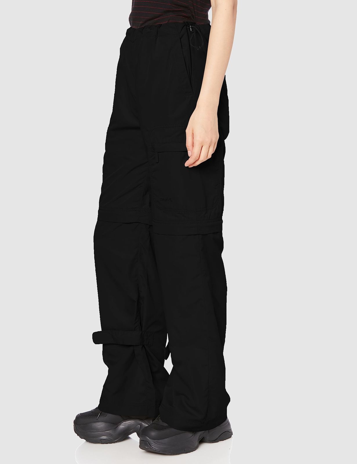 [エックスガール] カジュアルパンツ GATHERED WAIST CARGO PANTS レディース ブラック