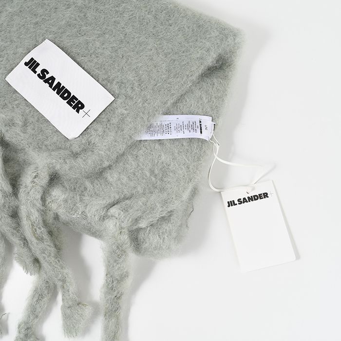 JILSANDER ジルサンダー マフラー ストール ウール＆モヘア ロゴ入り