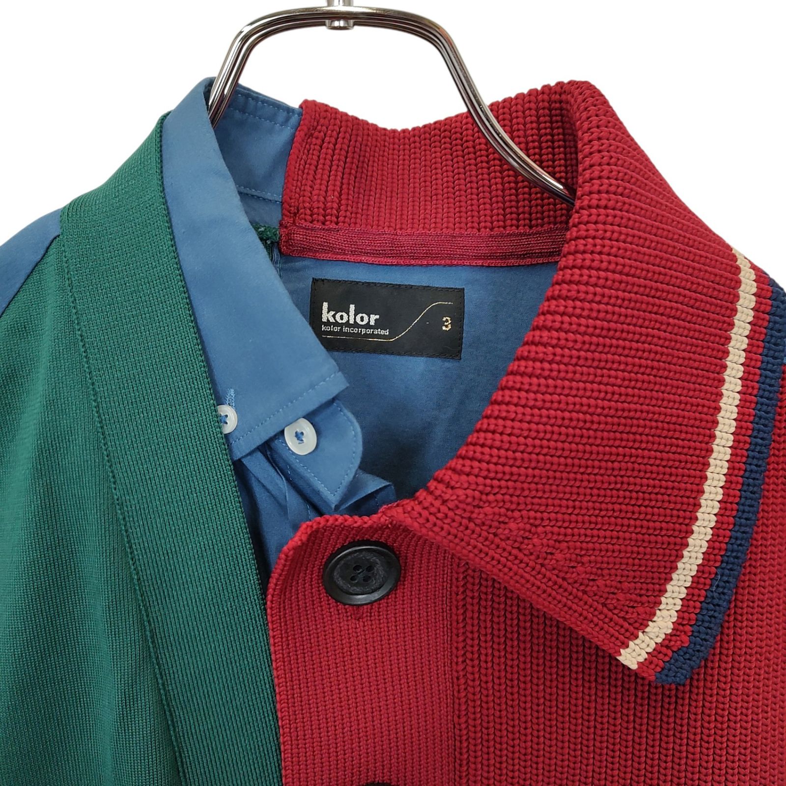 kolor カラー　クレイジーニットポロ　21ss kolor クレイジーニットポロ