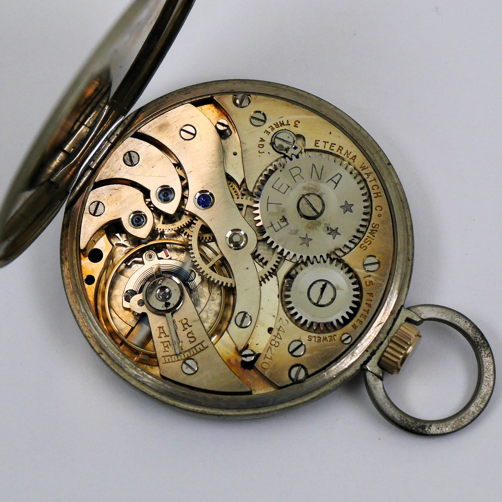  懐中時計 エテルナ SS 15石 ETERNA pocket watch 15 jewels no 32 懐中時計 腕時計(アナログ)