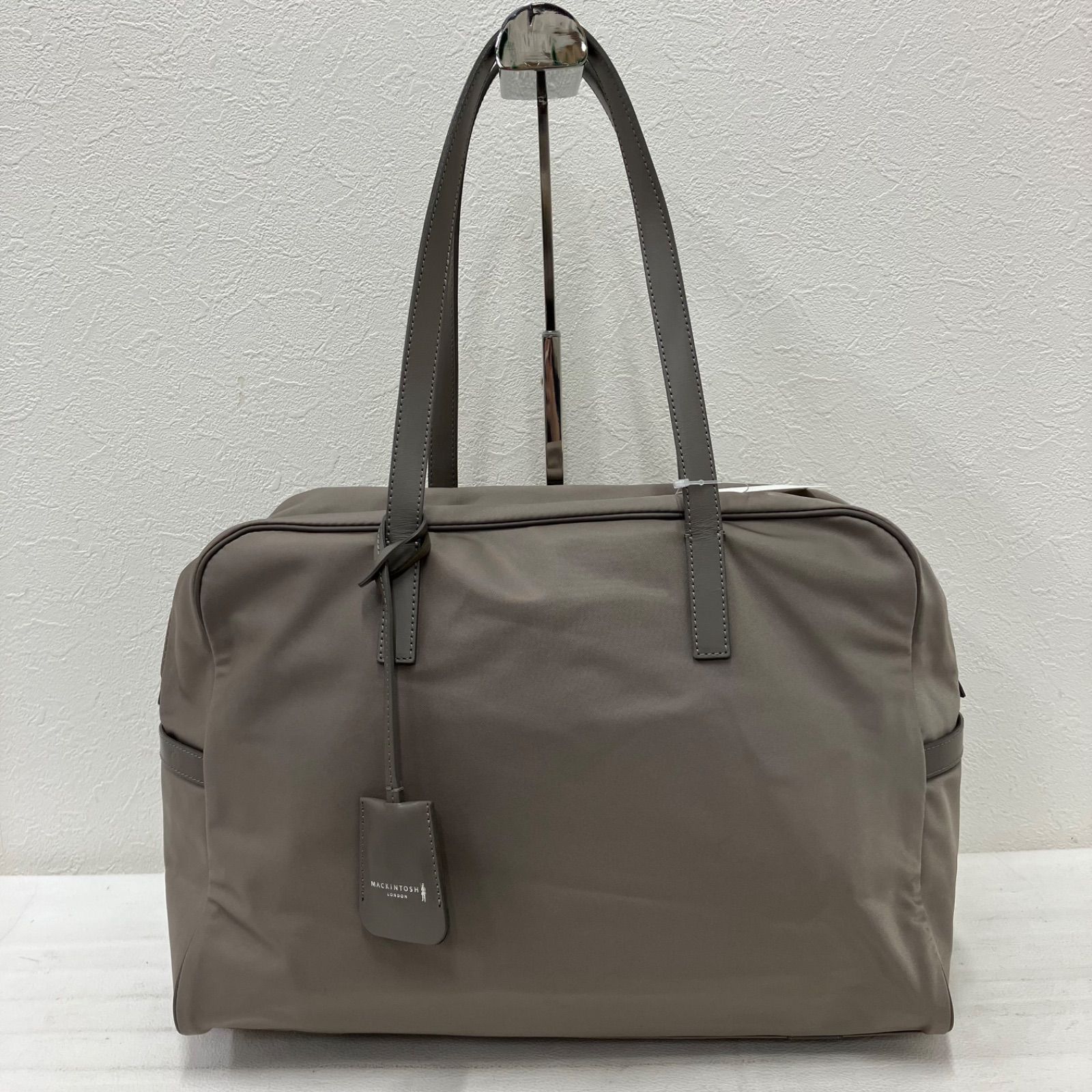 毎日がバーゲンセール！ 5183 MACKINTOSH LONDON マッキントッシュロンドン ボストンバッグ トートバッグ グレージュ系 ナイロン レザー レディース