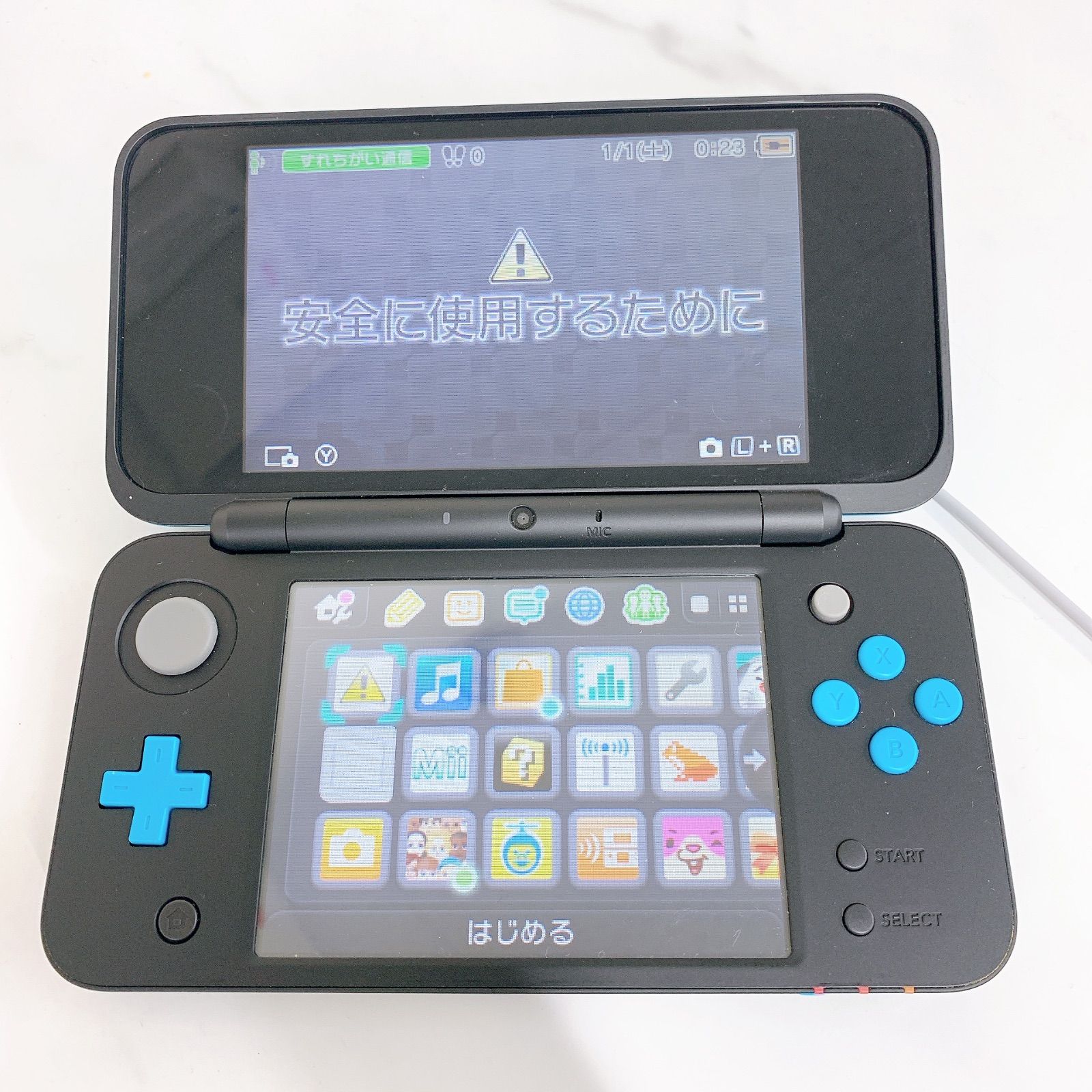 ％Nintendo Newニンテンドー2DS LL 本体 ターコイズ 通電確認済み モンスターハンターダブルクロス セット【ゲーム機本体】【3】