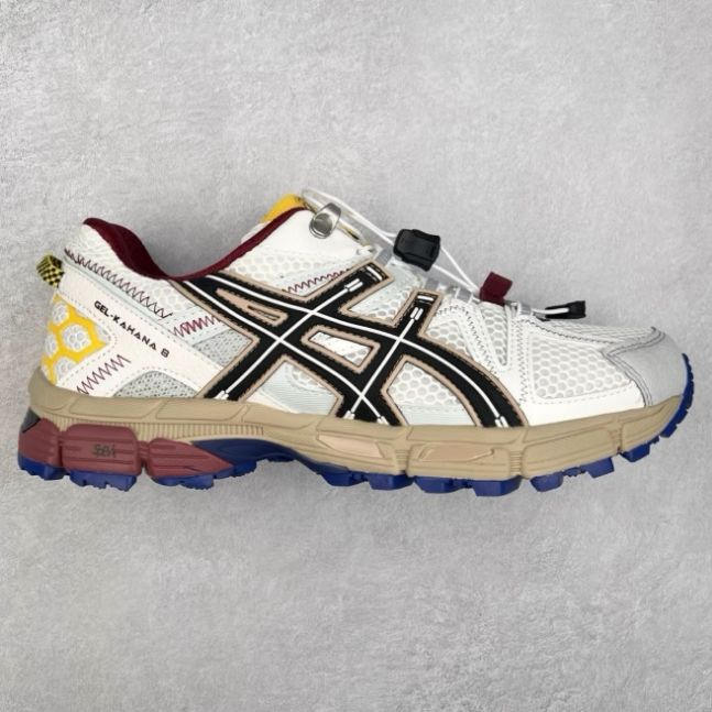 ASICS Gel-Kahana 8 ランニングシューズ ホワイト|ブラック|レッド ユニセックス 軽量 スリップ防止 トレイルランニング