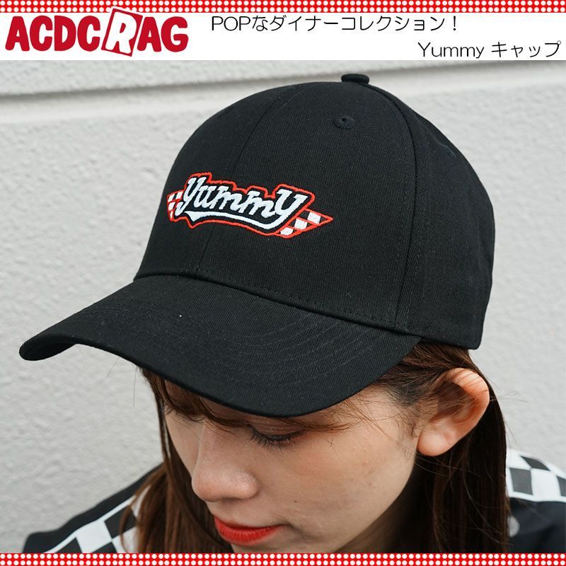 ACDC RAG エーシーディーシーラグ Yummy キャップ 帽子 原宿 原宿系 ファッション 病み 病みかわ 刺繍 ダーク ポップ デコラ ...