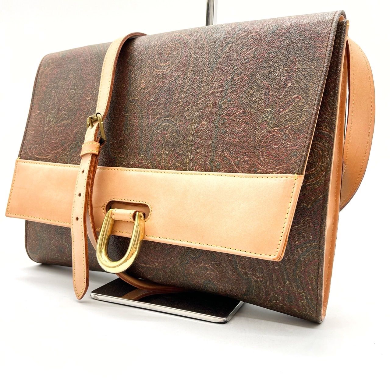 エトロ ビジネスバッグ ETRO 2way ペイズリー ショルダーバッグ 良品 エトロ ビジネスバッグ ショルダーバッグ ブリーフケース 2way