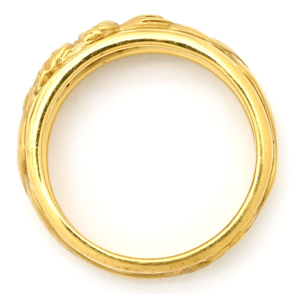 カレライカレラ Carrera y Carrera リング 指輪 彫刻モチーフリング K18YG ダイヤモンド イエローゴールド ＃61 750YG 18金 ダイヤ 20号