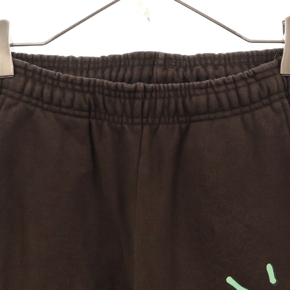 フロントロゴプリントスウェットパンツ ブラウン
