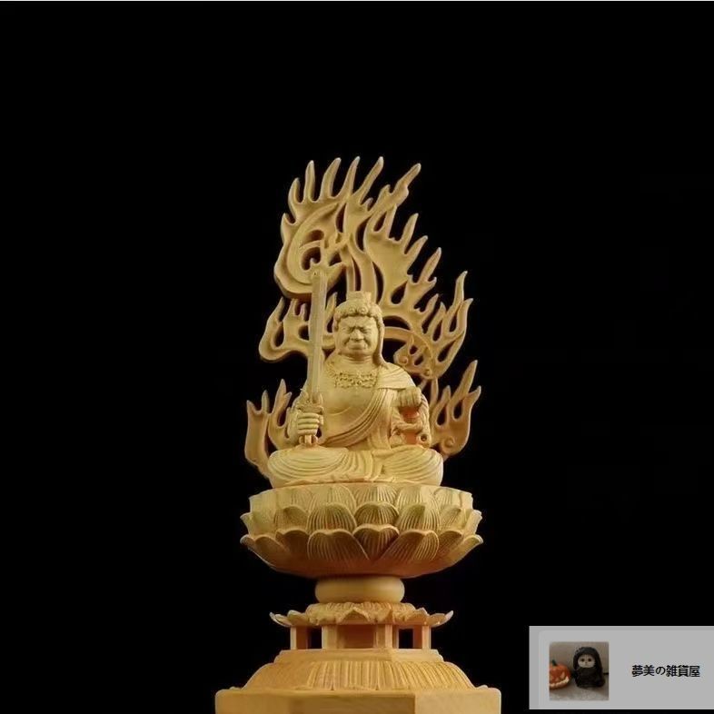 精密彫刻 不動明王 木彫 仏像 不動明王像 檜木 高約28cm Amazon｜不動明王像 精密彫刻 不動明王 木彫 仏像 檜木 高約28cm