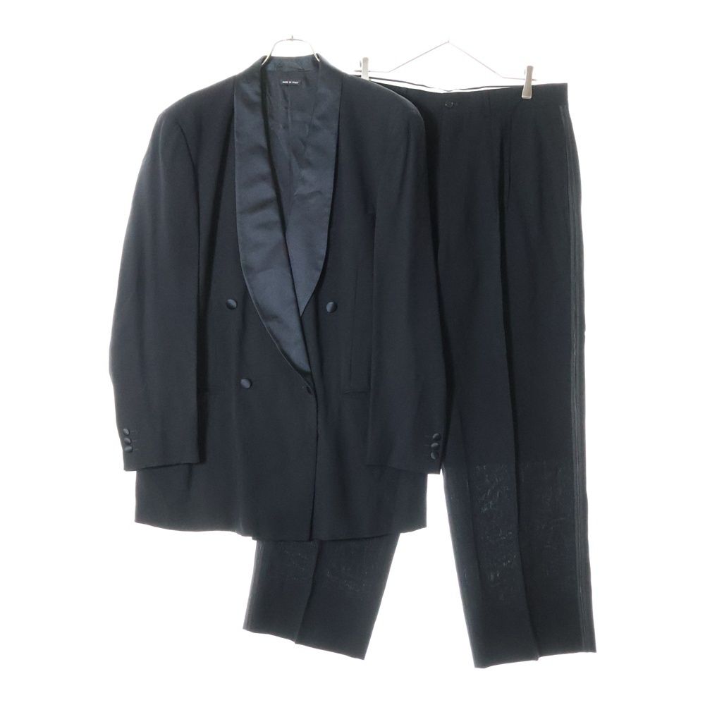 2XL ★ボンディング★ ジョルジオ アルマーニ テーラード イタリア製 黒 GIORGIO ARMANI (ジョルジオアルマーニ) セットアップ