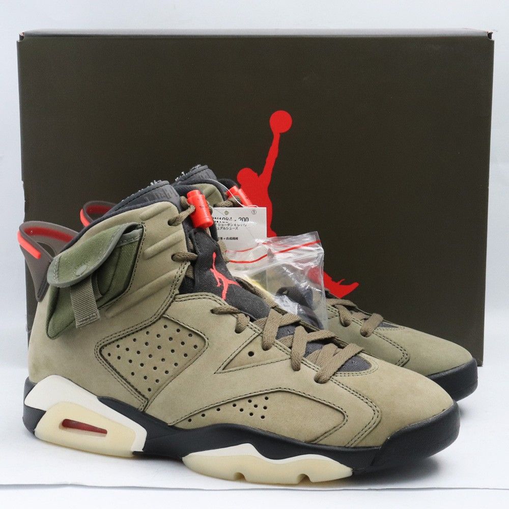 26.5cm NIKE × TRAVIS SCOTT AIR JORDAN 6 Medium Olive - メルカリ