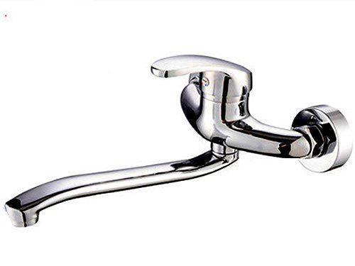 Life System キッチン用 壁付 シングルレバー 混合水栓 スポウト長さ 250mm 台所 流し台 水道 蛇口 SK100