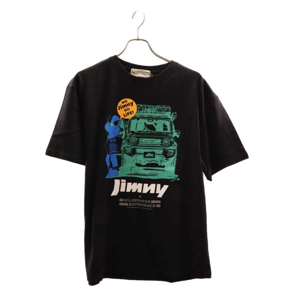 WILDERNESS EXPERIENCE (ウィルダネスエクスペリエンス) × SUZUKI JIMNY スズキ ジムニー プリント 半袖Tシャツ カットソー ブラック 823500
