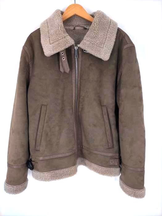 oakwood短丈ムートンジャケット レザージャケット フェイクレザーショートムートンジャケット(M BROWN): アウター｜PMbox