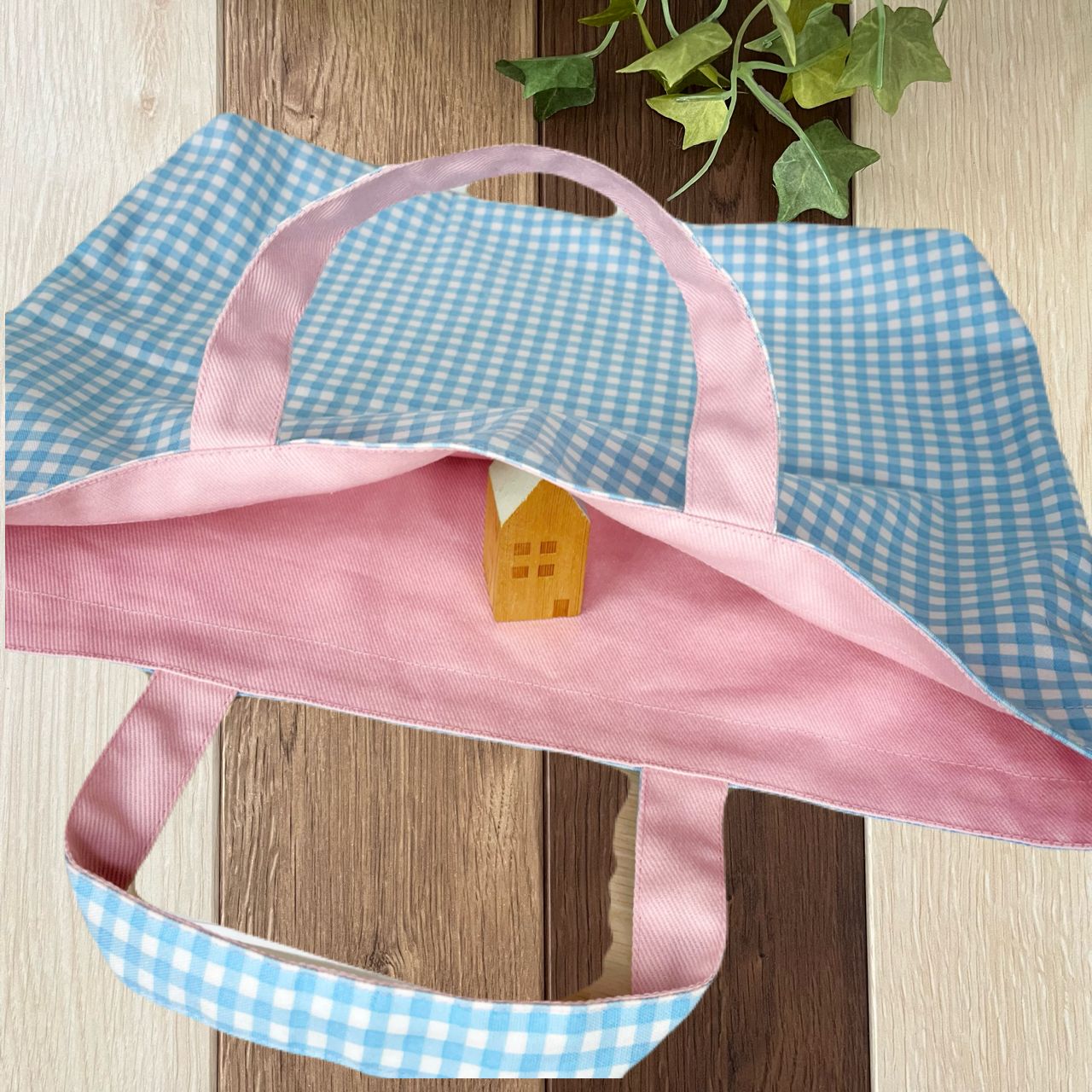 バッグ・上履き入・体操着入・給食袋4点セット 手書き風 ギンガム