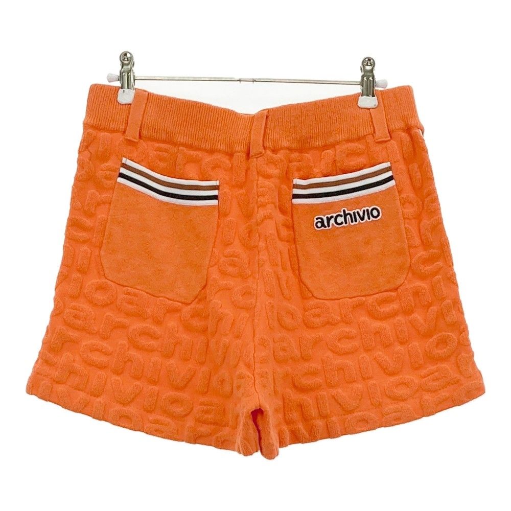 サイズ 38 ARCHIVIO アルチビオ ショートパンツ パイル地 オレンジ系 240101137894 ゴルフウェア レディース ストスト