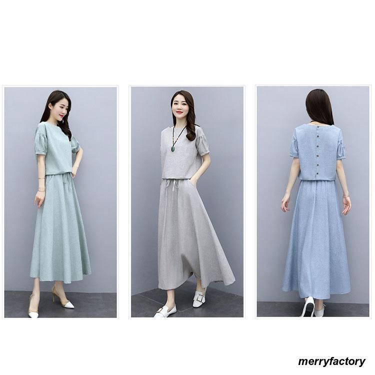 ロングスカート ウエストゴム