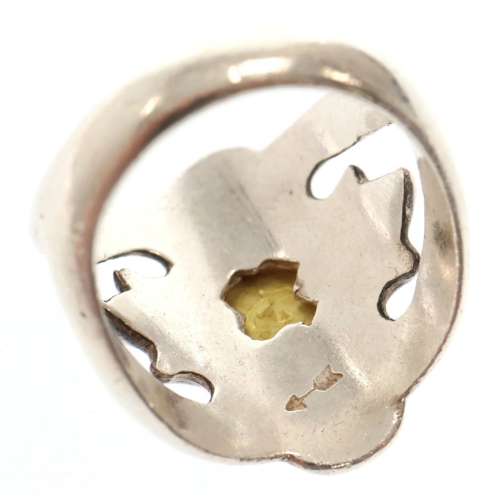 goro's (ゴローズ) 小メタル付きキャストリング シルバー/ゴールド