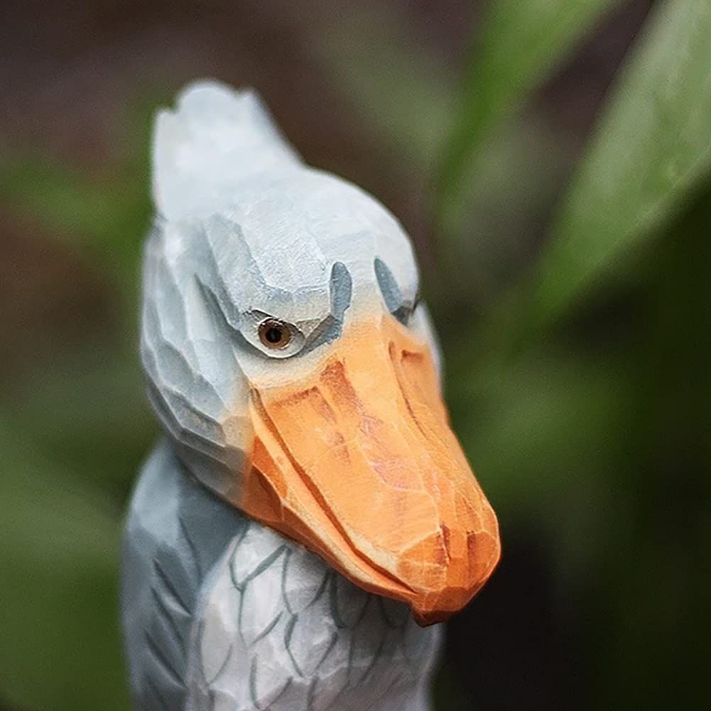 SHOEBILL ハシビロコウ 新品 未使用 置き物 木製 ハシビロコウ 小 Shoebill インテリア 人形 北欧