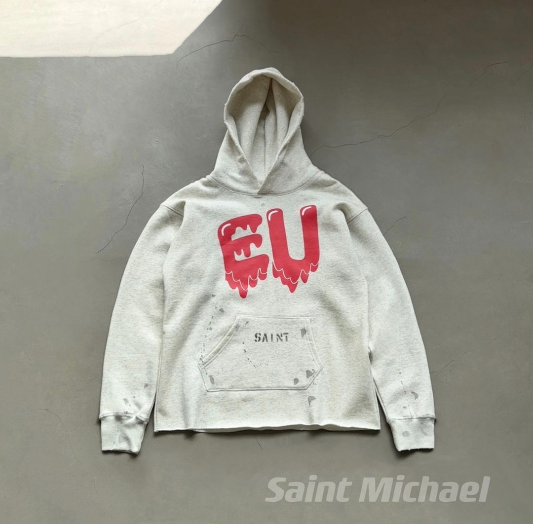 SAINT MICHAEL & EU メンズ 春秋服 パーカー 長袖 フード付き男女兼用