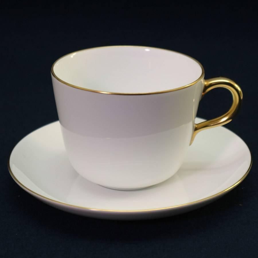 大倉陶園 色蒔き モーニングカップ-ソーサー 2客セット ペア 254f14