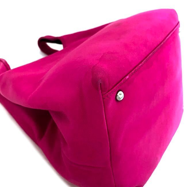 ロエベ ハンドバッグ カリエ ピンク シルバー ミニ トート レザー