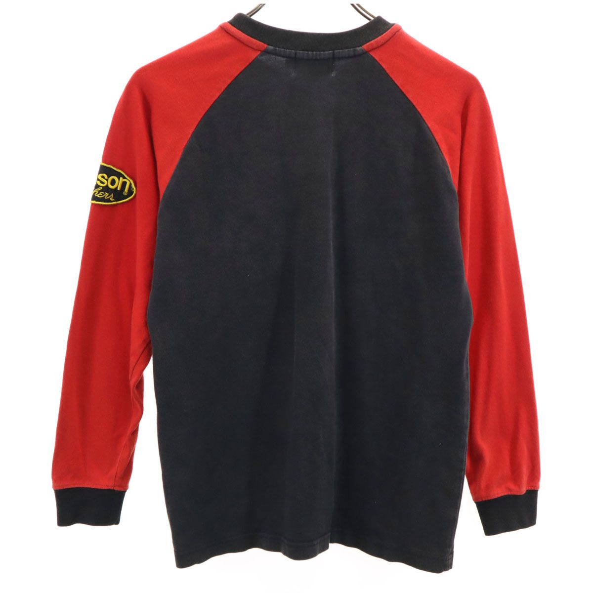 VANSON Cottons バンソンコットンズ ワッペン 長袖 Tシャツ S ブラック 